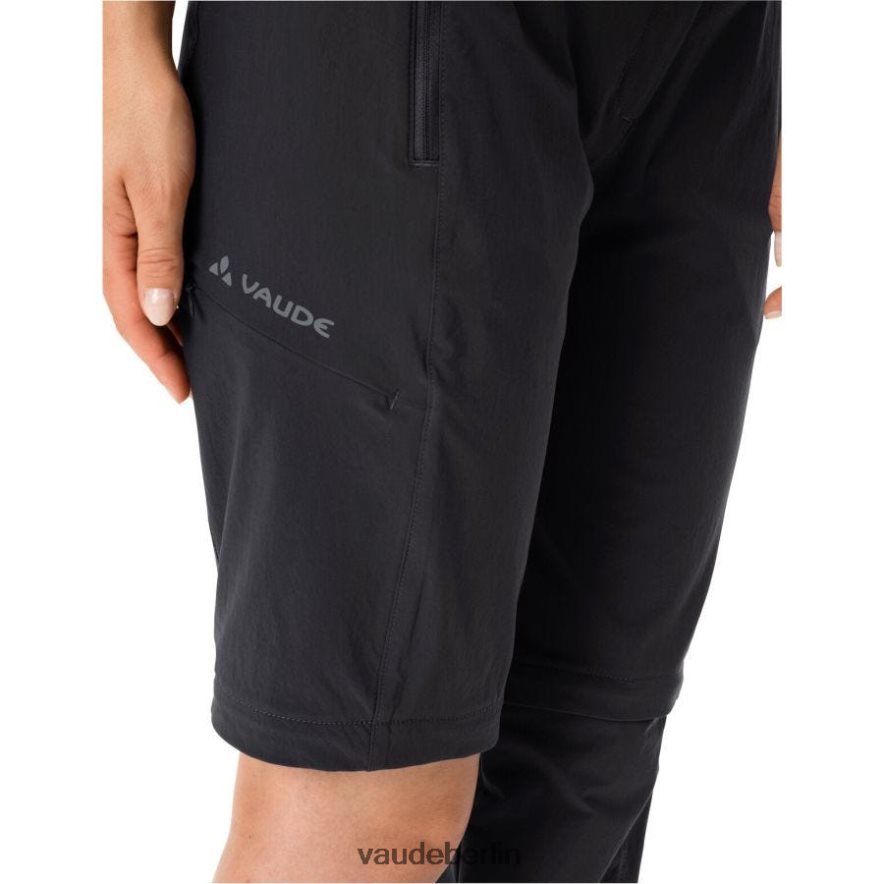 VAUDE Farley Stretch Capri Zip-Off T-Zip III abnehmbare Hose Schwarz Kleidung HLT448380