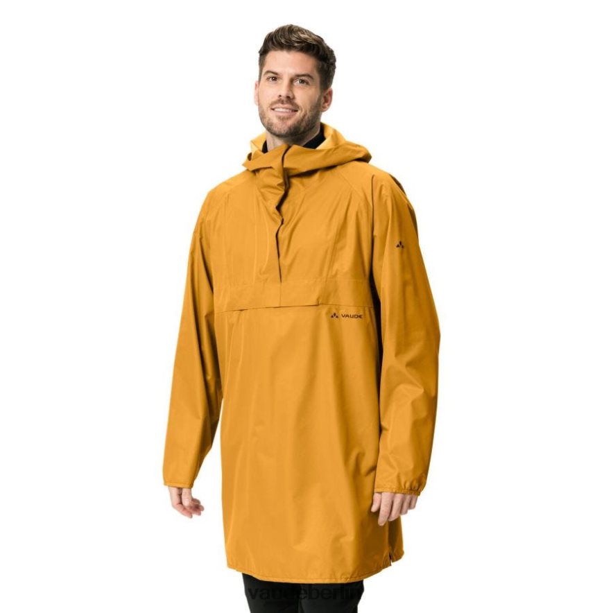 VAUDE Comyou Regenponcho zum Radfahren gelb verbrannt Kleidung HLT448250