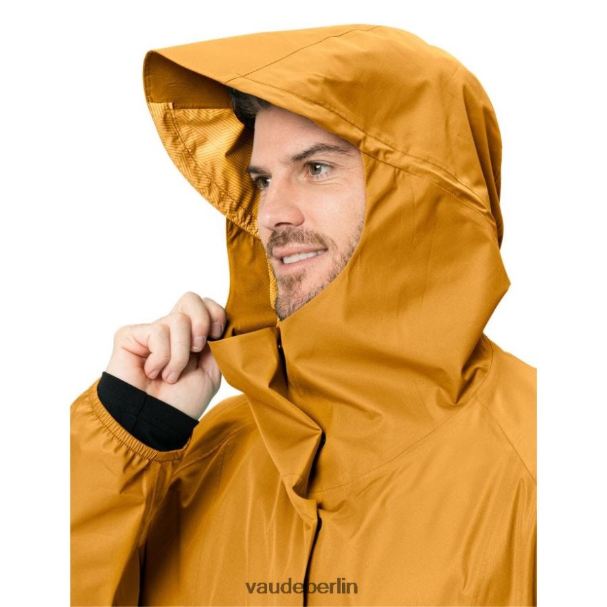 VAUDE Comyou Regenponcho zum Radfahren gelb verbrannt Kleidung HLT448250