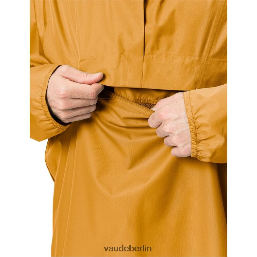 VAUDE Comyou Regenponcho zum Radfahren gelb verbrannt Kleidung HLT448250