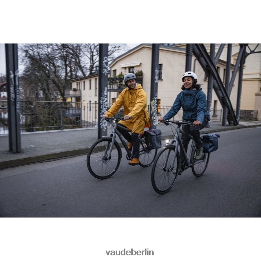 VAUDE Comyou Regenponcho zum Radfahren gelb verbrannt Kleidung HLT448250