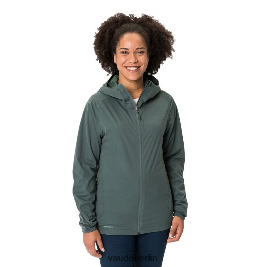 VAUDE Livigno Fahrrad-Regenjacke mit halbem Reißverschluss dunkles Meer Kleidung HLT448262