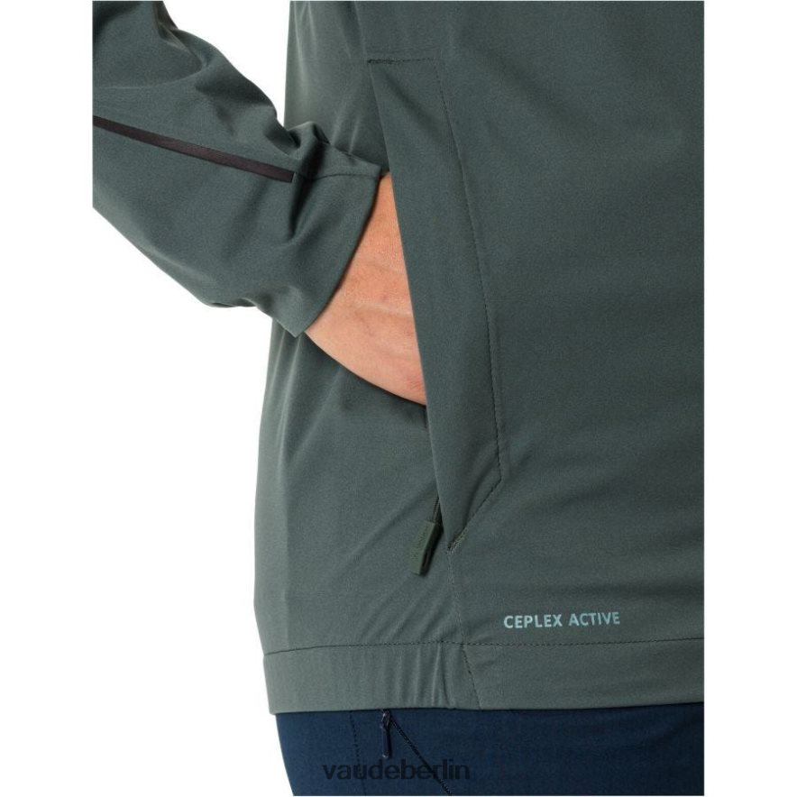 VAUDE Livigno Fahrrad-Regenjacke mit halbem Reißverschluss dunkles Meer Kleidung HLT448262