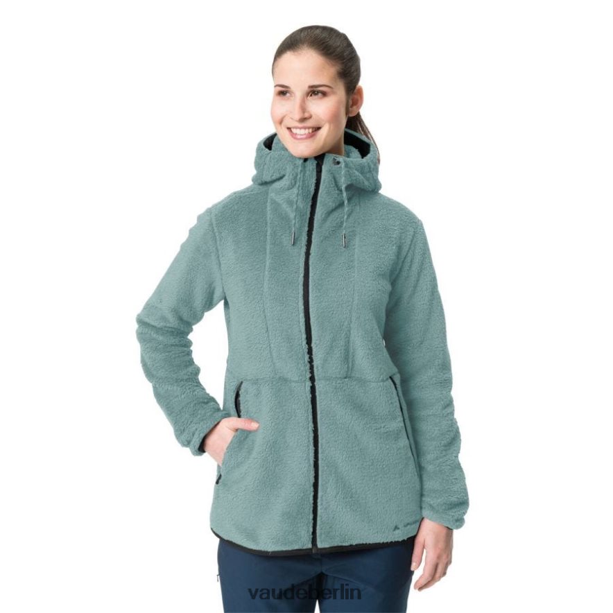 VAUDE Manukau Fleecejacke mit Kapuze staubiges Moos Kleidung HLT448375