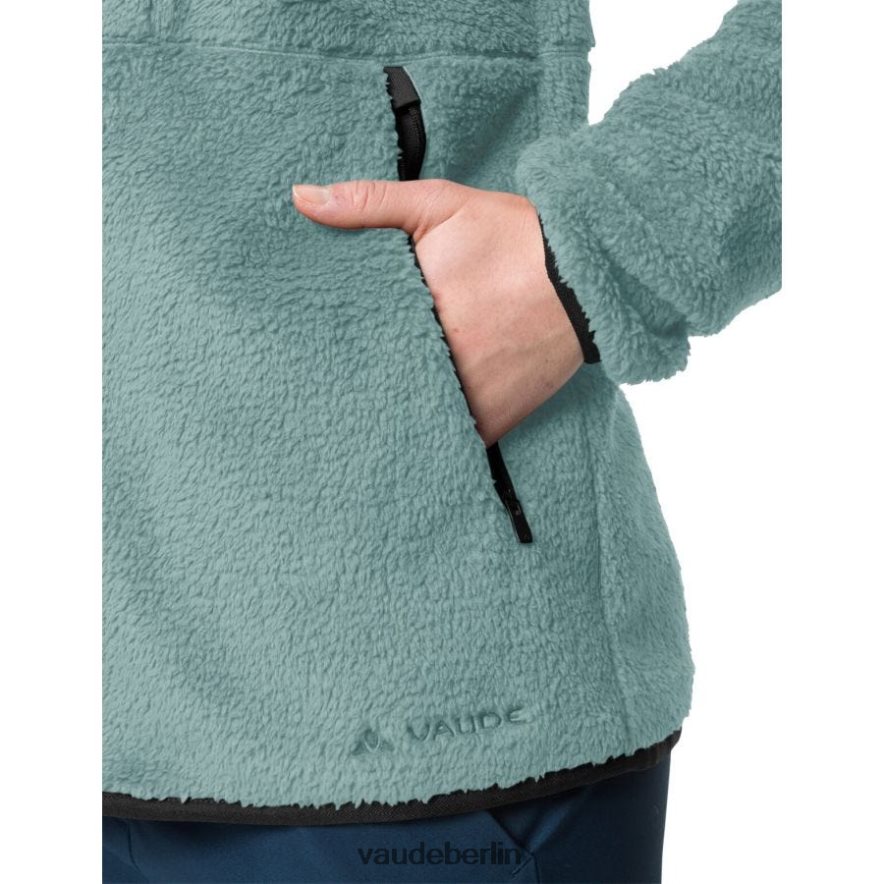 VAUDE Manukau Fleecejacke mit Kapuze staubiges Moos Kleidung HLT448375