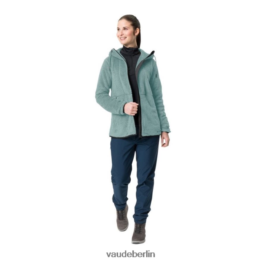 VAUDE Manukau Fleecejacke mit Kapuze staubiges Moos Kleidung HLT448375