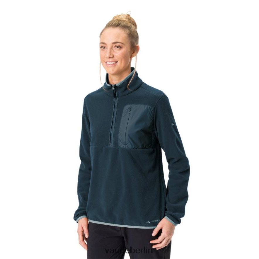 VAUDE Rosemoor-Fleecepullover mit halbem Reißverschluss dunkles Meer Kleidung HLT448872