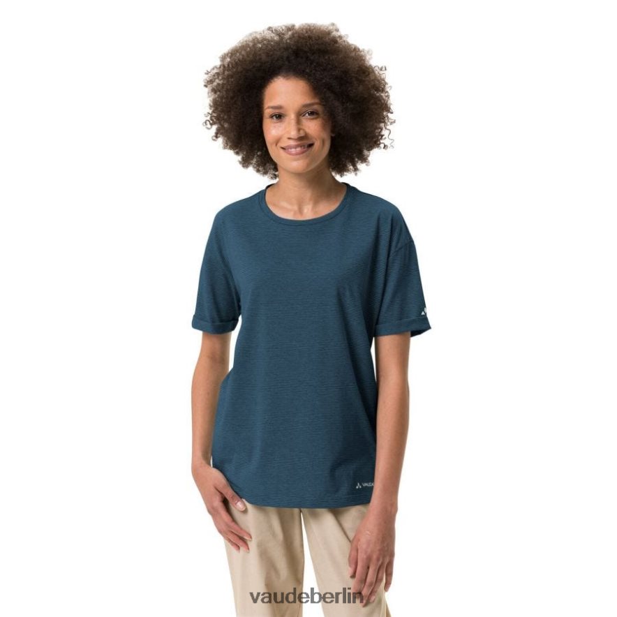 VAUDE Mineo gestreiftes T-Shirt dunkles Meer Kleidung HLT448770