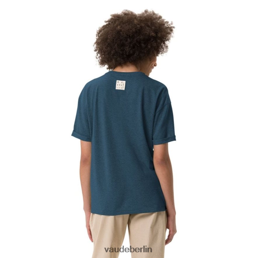 VAUDE Mineo gestreiftes T-Shirt dunkles Meer Kleidung HLT448770