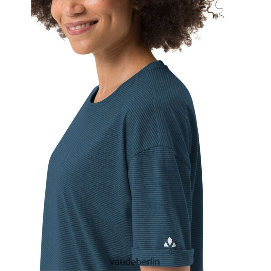 VAUDE Mineo gestreiftes T-Shirt dunkles Meer Kleidung HLT448770