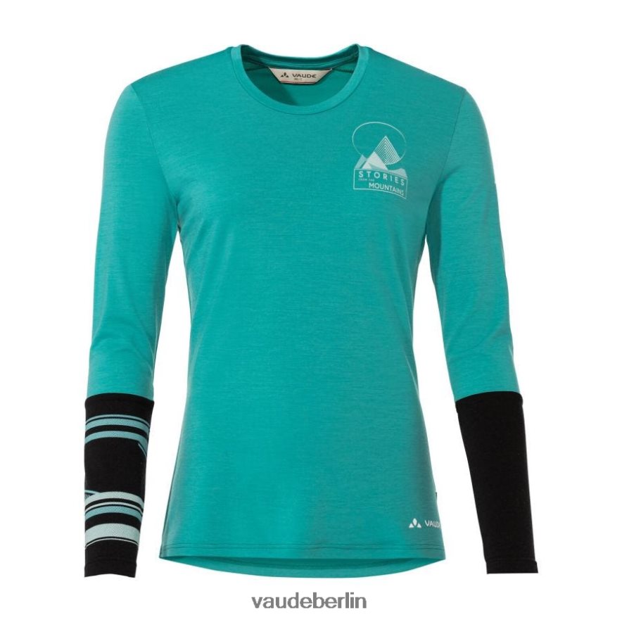 VAUDE monviso Merino-Langarm-T-Shirt helles Aqua Kleidung HLT448792