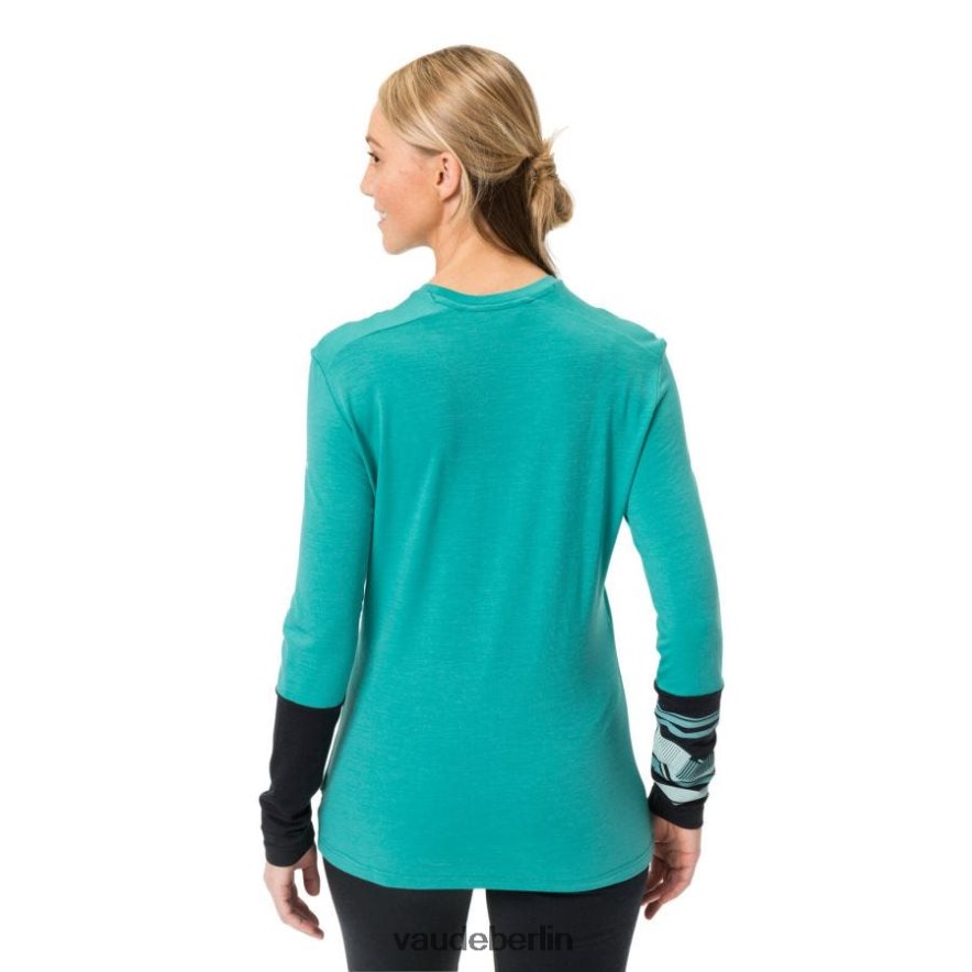 VAUDE monviso Merino-Langarm-T-Shirt helles Aqua Kleidung HLT448792