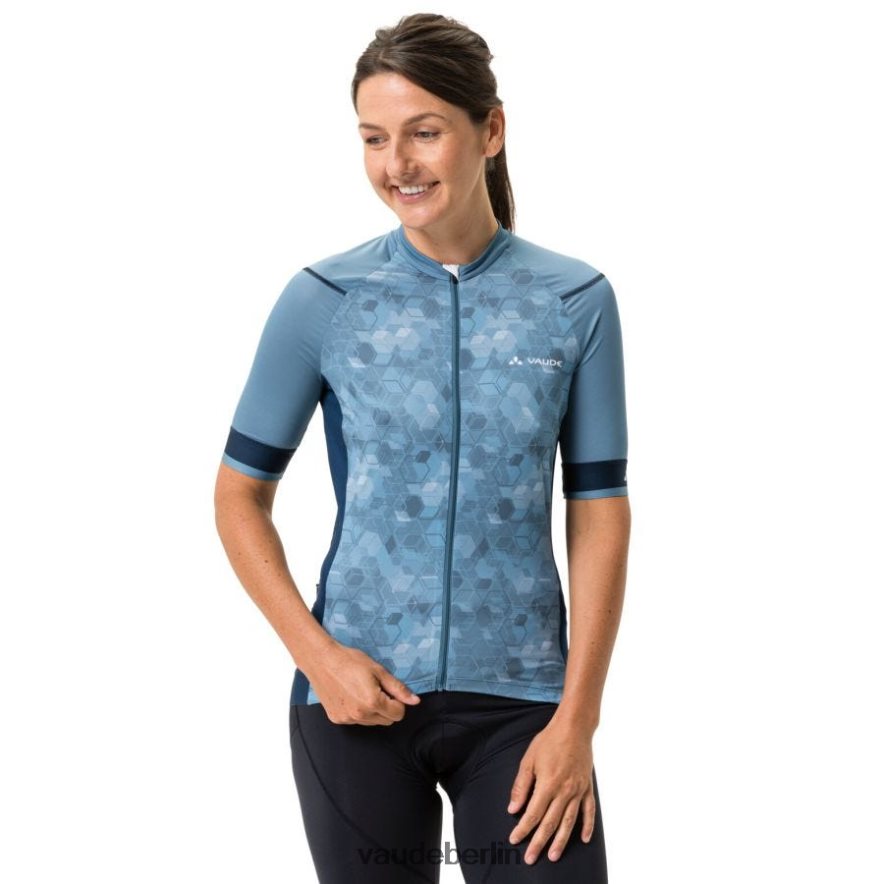 VAUDE Furka Radtrikot mit durchgehendem Reißverschluss Blau grau Kleidung HLT448842