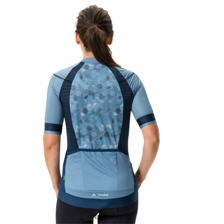 VAUDE Furka Radtrikot mit durchgehendem Reißverschluss Blau grau Kleidung HLT448842