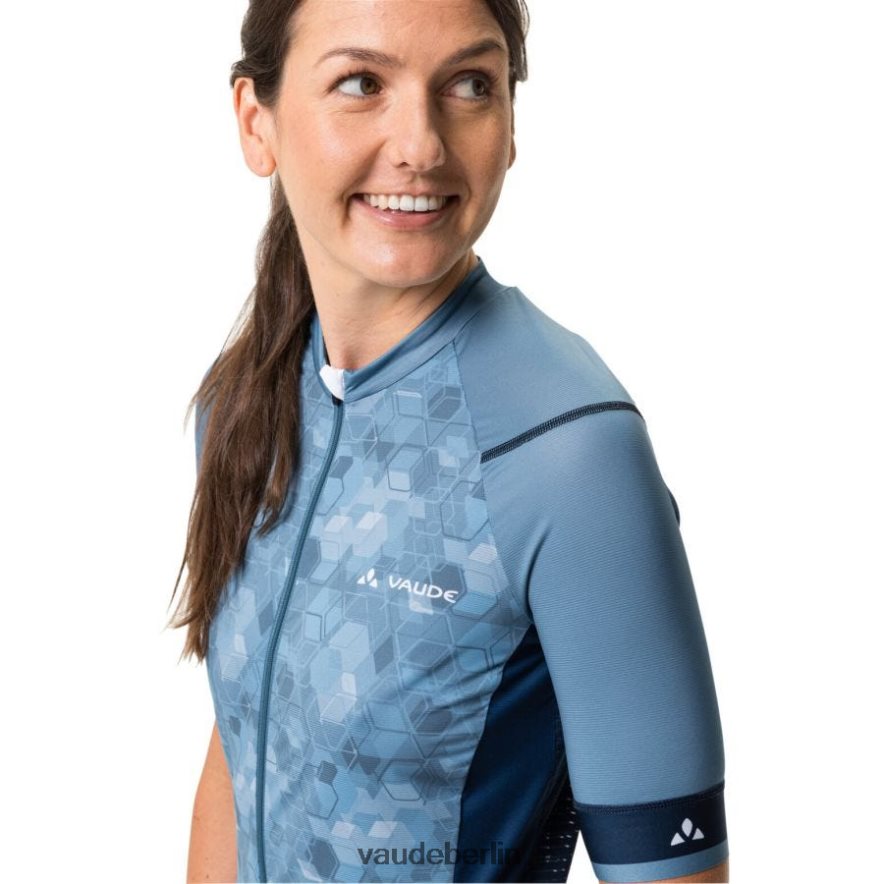 VAUDE Furka Radtrikot mit durchgehendem Reißverschluss Blau grau Kleidung HLT448842