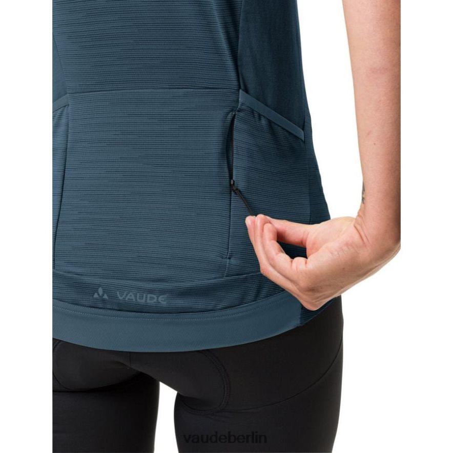 VAUDE Kuro-Radtrikot mit durchgehendem Reißverschluss dunkles Meer Kleidung HLT448780