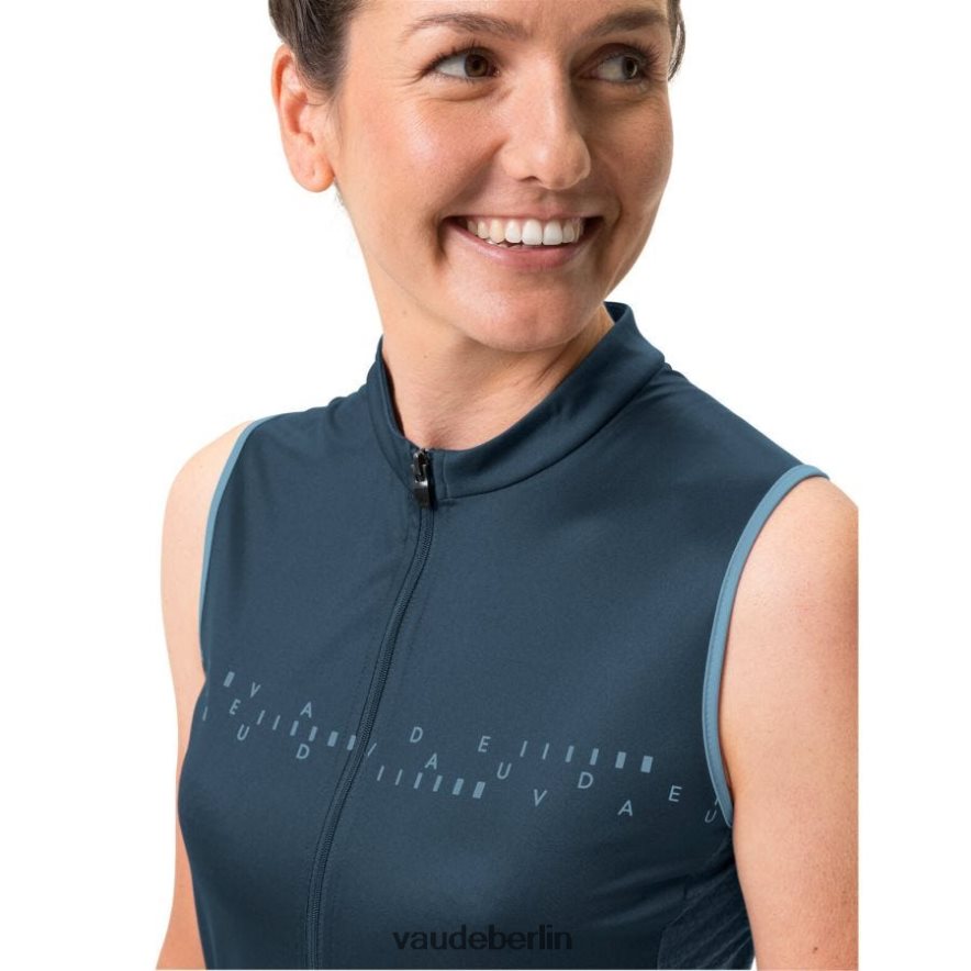 VAUDE Posta Rennradtrikot mit durchgehendem Reißverschluss dunkles Meer Kleidung HLT448833