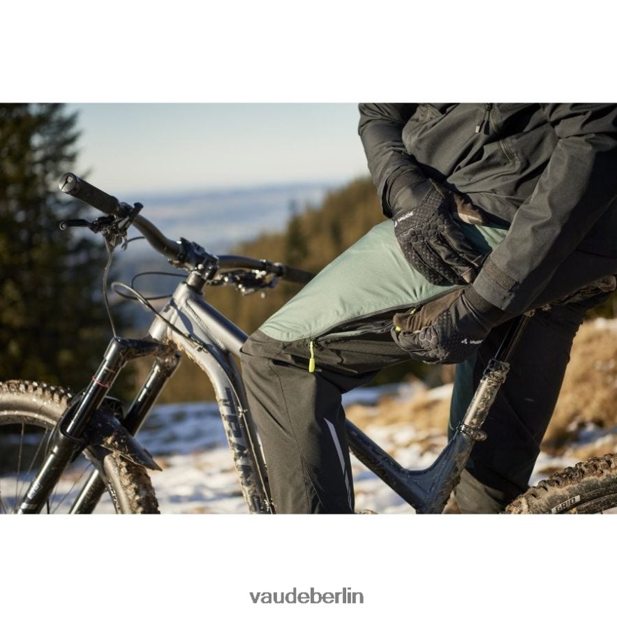 VAUDE Ganzjährige Moab 2-in-1-Rad-Regenhose Schwarz Kleidung HLT4481686
