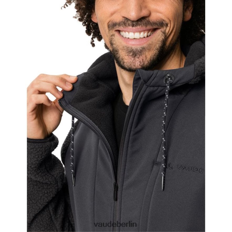 VAUDE Manukau II Fleecejacke mit Kapuze Schwarz Kleidung HLT4481503