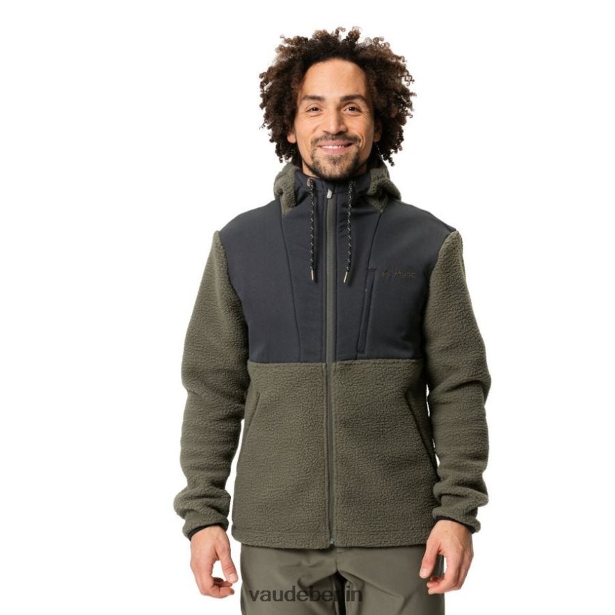 VAUDE Manukau II Fleecejacke mit Kapuze khaki Kleidung HLT4481502