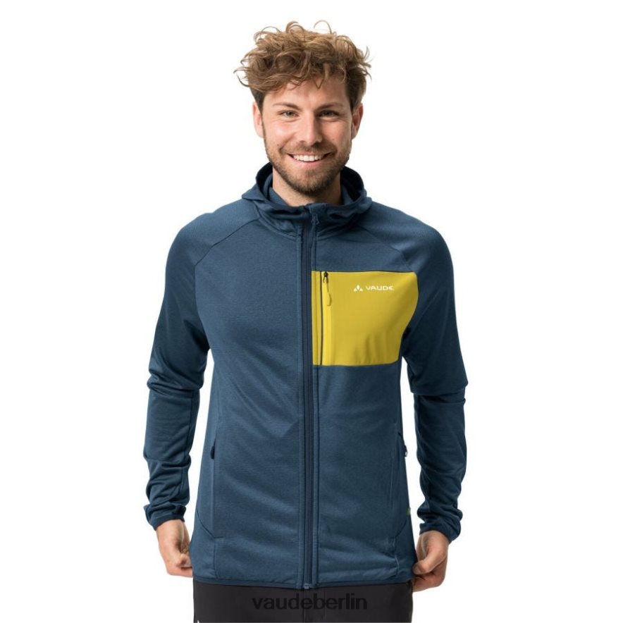VAUDE Tekoa II Fleecejacke dunkles Meer/Gelb Kleidung HLT4481213