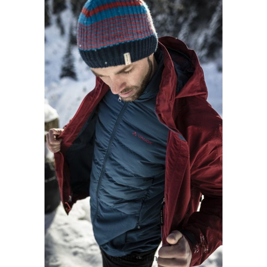 VAUDE elope 3-in-1 Outdoorjacke dunkles Meer/Rot Kleidung HLT4481434
