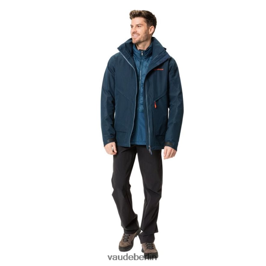 VAUDE elope 3-in-1 Outdoorjacke dunkles Meer/Rot Kleidung HLT4481434