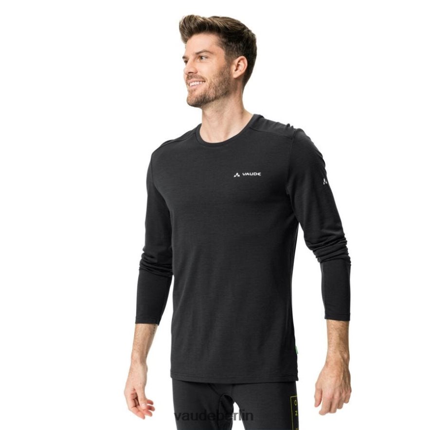 VAUDE monviso Merino-Langarm-T-Shirt Schwarz Kleidung HLT4481967