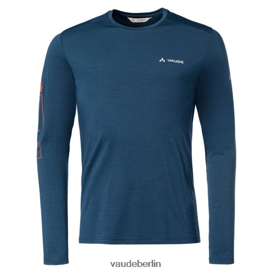 VAUDE monviso Merino-Langarm-T-Shirt dunkles Meer Kleidung HLT4481966