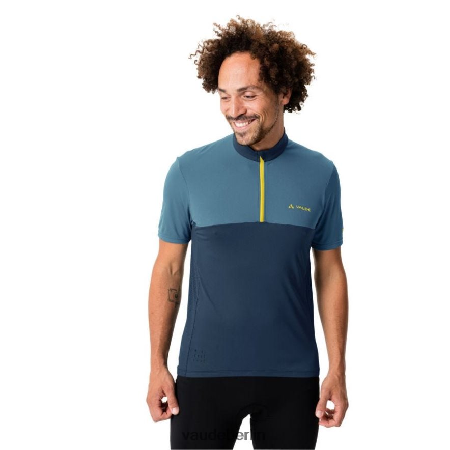 VAUDE Matera Radtrikot mit halbem Reißverschluss Blau grau Kleidung HLT4481836