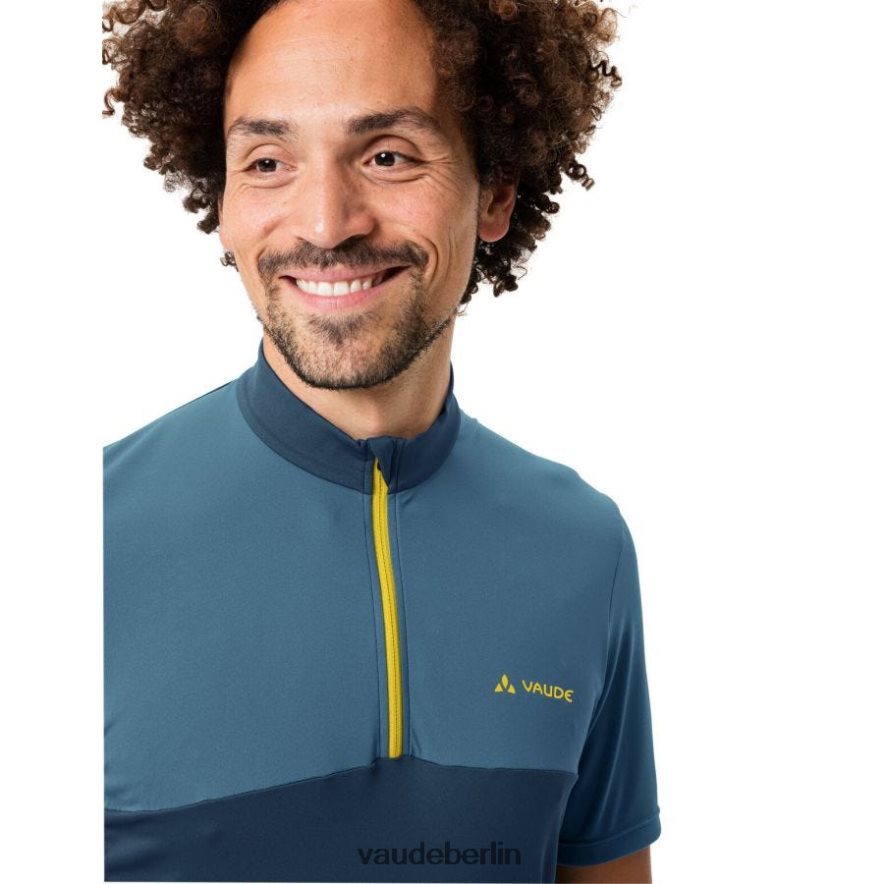 VAUDE Matera Radtrikot mit halbem Reißverschluss Blau grau Kleidung HLT4481836