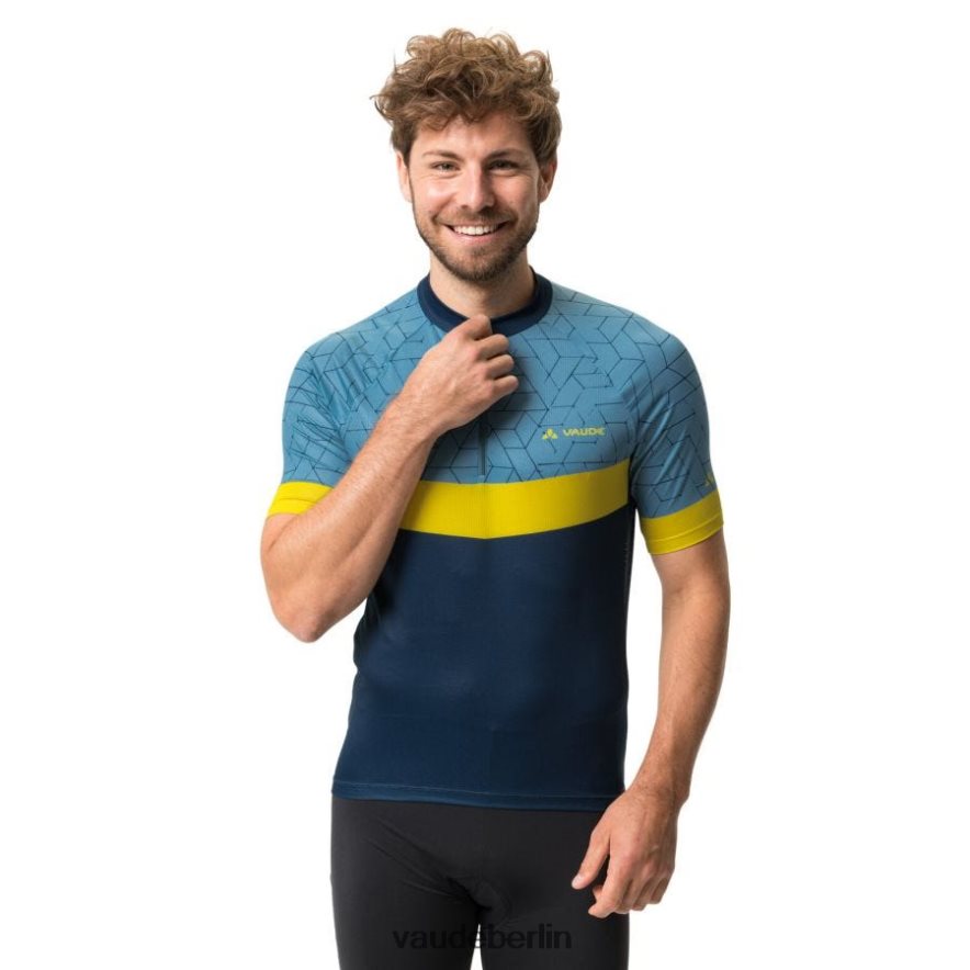 VAUDE Posta-Rennradtrikot mit halbem Reißverschluss Blau grau Kleidung HLT4481770