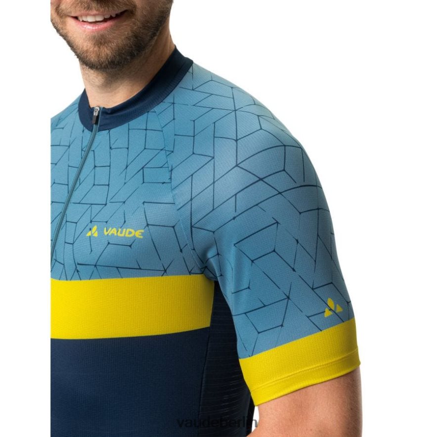 VAUDE Posta-Rennradtrikot mit halbem Reißverschluss Blau grau Kleidung HLT4481770