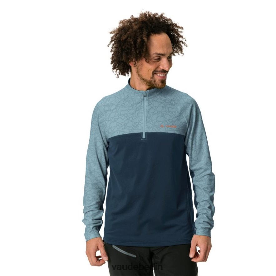VAUDE Virt Langarm-Radtrikot trübes Blau Kleidung HLT4481978
