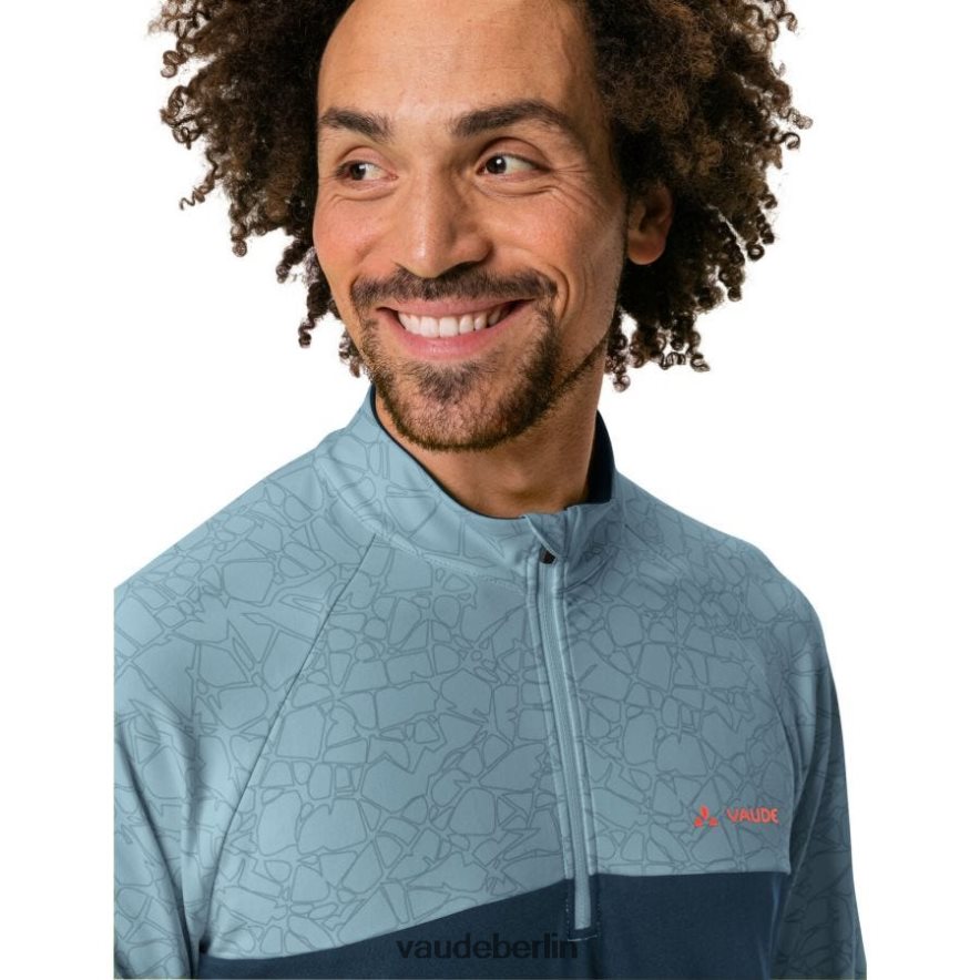 VAUDE Virt Langarm-Radtrikot trübes Blau Kleidung HLT4481978