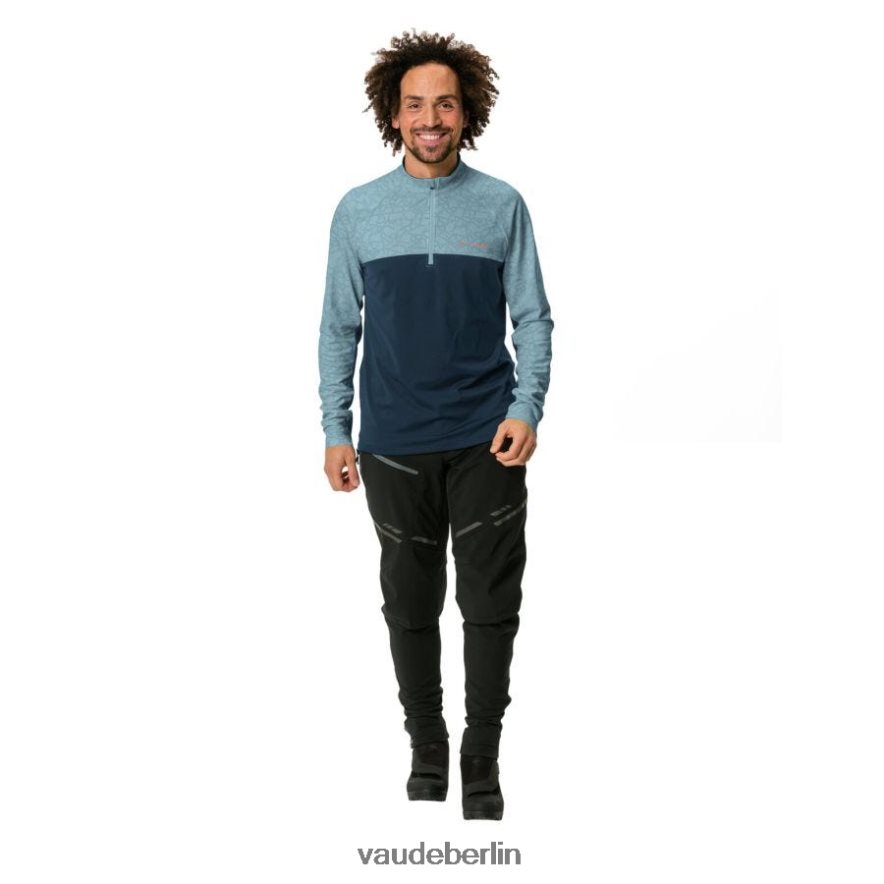 VAUDE Virt Langarm-Radtrikot trübes Blau Kleidung HLT4481978